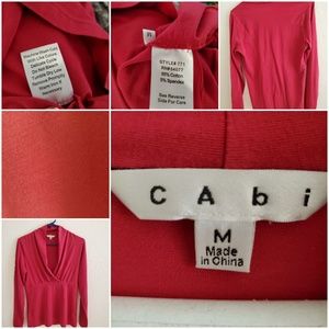 Long Sleeve shawl collar red blouse